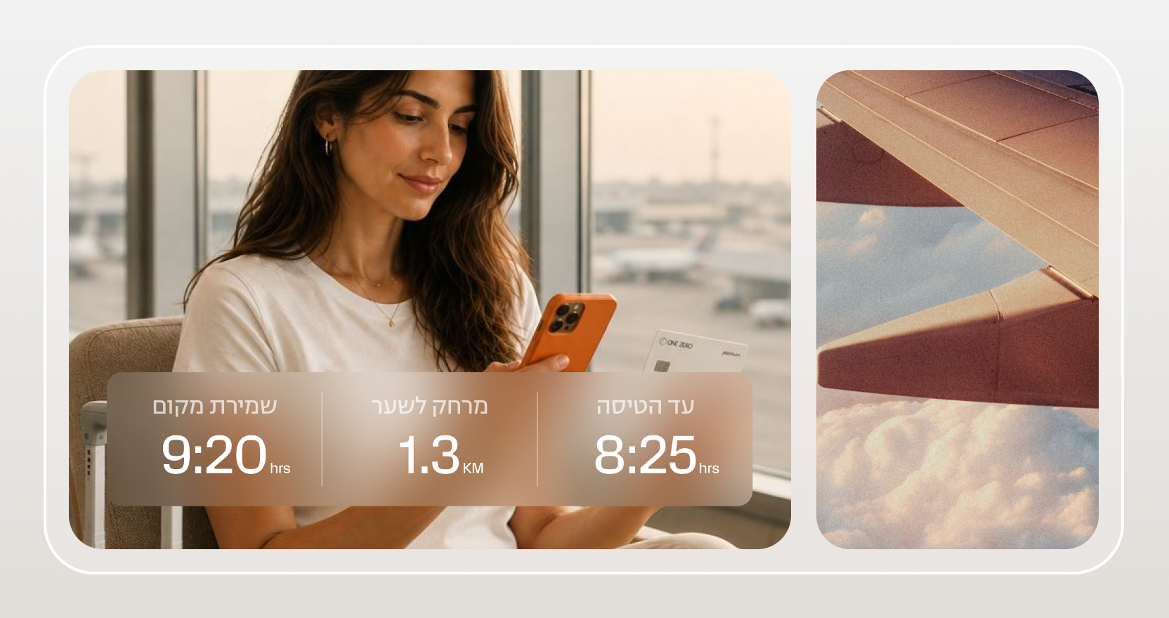 לקוחות ONE ZERO נכנסים 
ללא עלות לטרקלינים בנתב״ג ובעולם